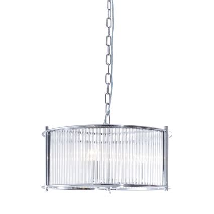 Zuma Line - Pendel med kædeophæng 3xE27/40W/230V skinnende krom