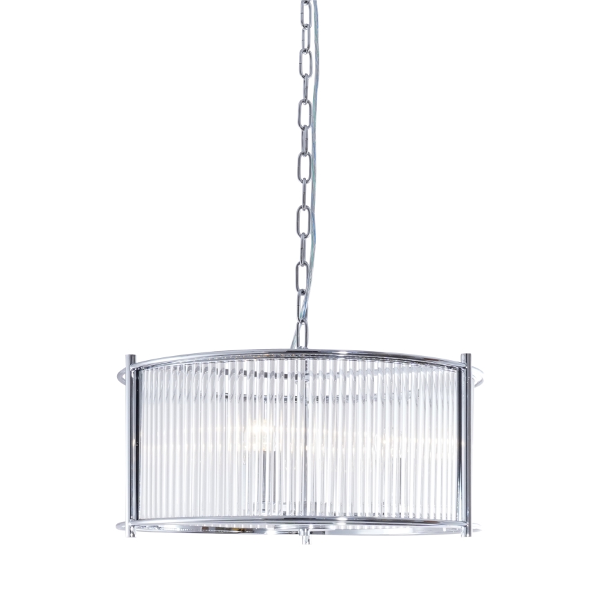 Zuma Line - Pendel med kædeophæng 3xE27/40W/230V skinnende krom
