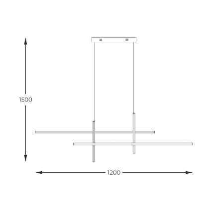 Zuma Line - LED pendel LED/42W/230V 3000/4000/6000K guldfarvet