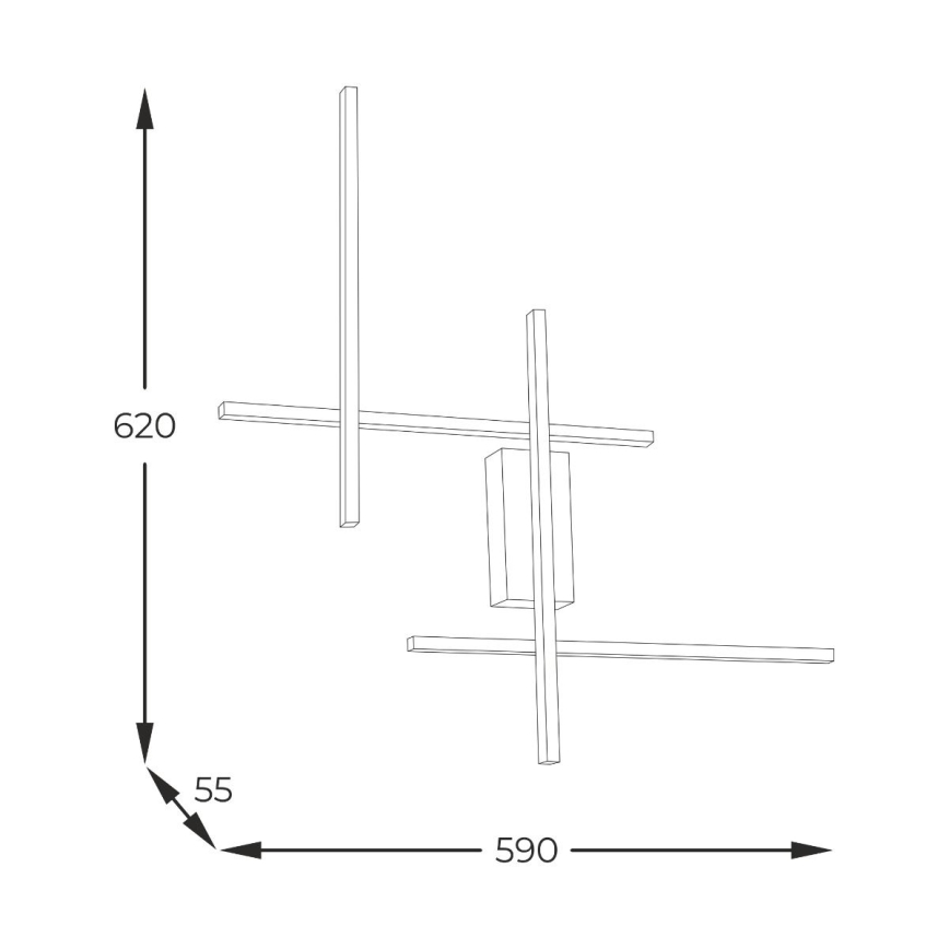 Zuma Line - LED væglampe LED/32W/230V 3000/4000/6000K guldfarvet