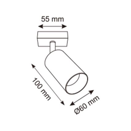 Zuma Line - Vægspot 1xGU10/50W/230V sort/grå