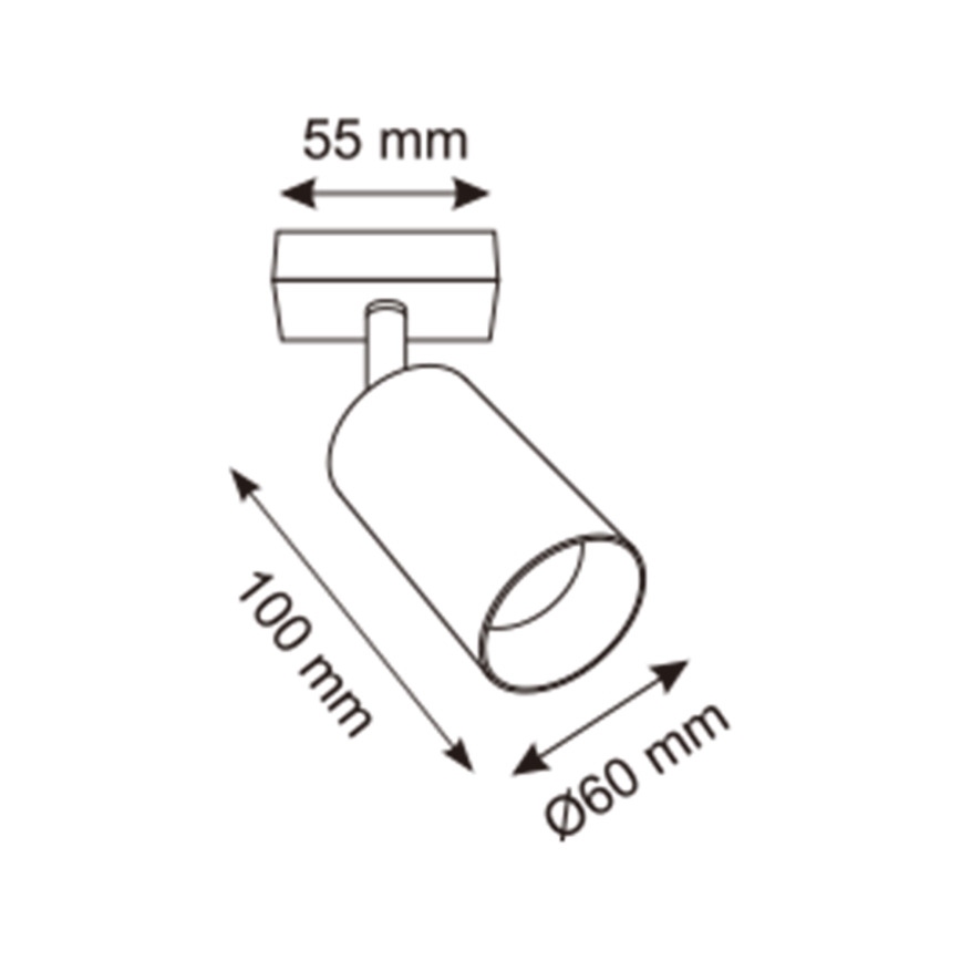Zuma Line - Vægspot 1xGU10/50W/230V sort/grå