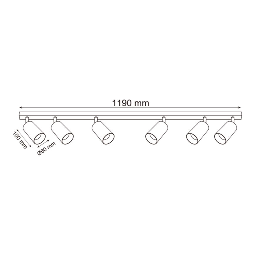 Zuma Line - Spotlampe 6xGU10/50W/230V guldfarvet