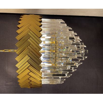 Zuma Line - Pendel med kædeophæng 9xE14/40W/230V guldfarvet