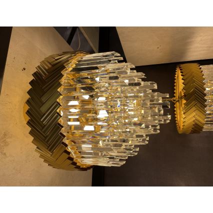 Zuma Line - Pendel med kædeophæng 9xE14/40W/230V guldfarvet