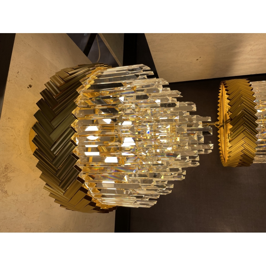 Zuma Line - Pendel med kædeophæng 9xE14/40W/230V guldfarvet