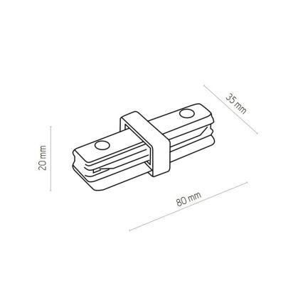 Zuma Line - Spotlampe til skinnesystem 6xGU10/10W/230V sort + skinnetilbehør