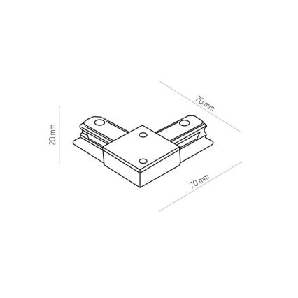 Zuma Line - Spotlampe til skinnesystem 6xGU10/10W/230V sort + skinnetilbehør