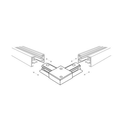 Zuma Line - Spotlampe til skinnesystem 6xGU10/10W/230V sort + skinnetilbehør