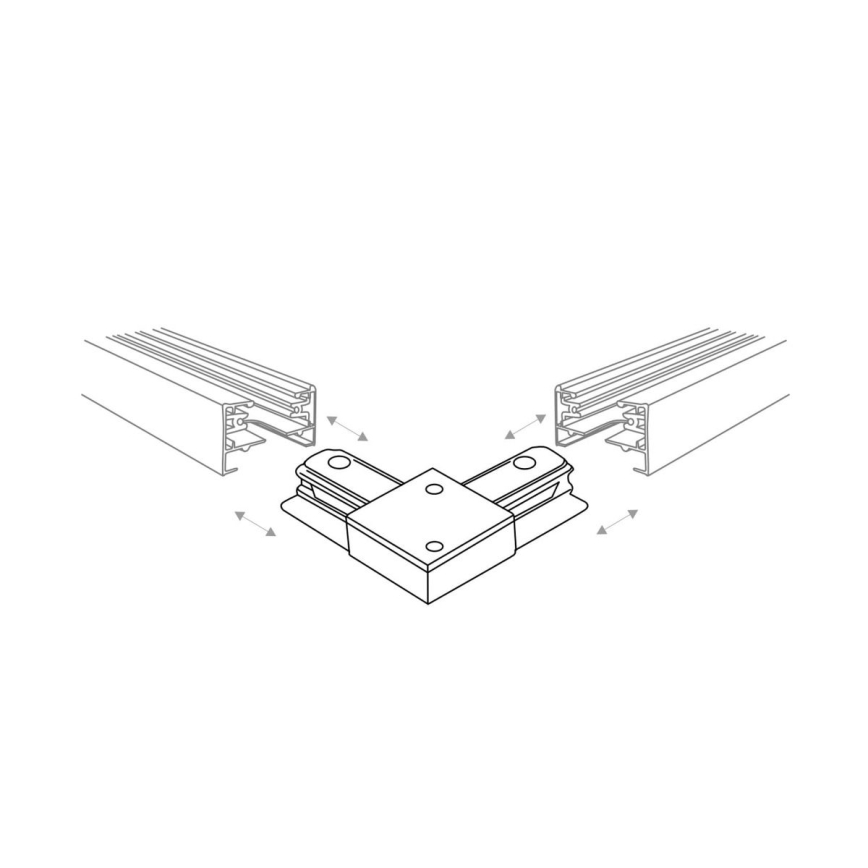 Zuma Line - Spotlampe til skinnesystem 8xGU10/10W/230V sort + skinnetilbehør