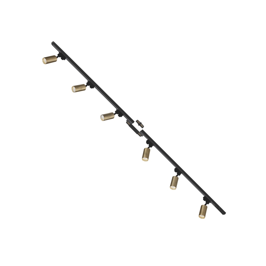 Zuma Line - Spotlampe i skinnesystem 6xGU10/35W/230V sort/guldfarvet