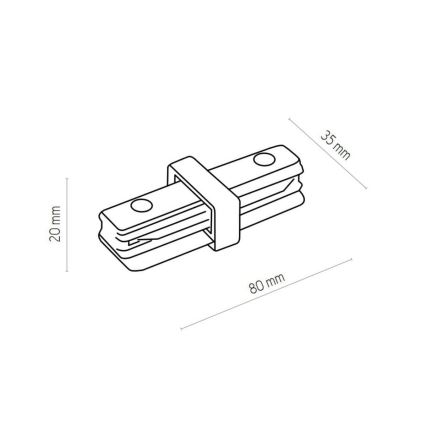 Zuma Line - Spotlampe til skinnesystem 6xGU10/10W/230V hvid + skinnetilbehør