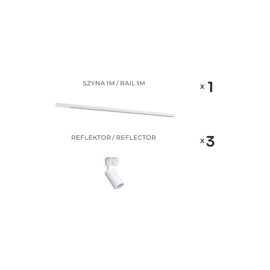Zuma Line - Spot til skinnesystem 3xGU10/35W/230V hvid