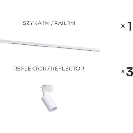 Zuma Line - Spotlys i systemet 3xGU10/35W/230V hvid