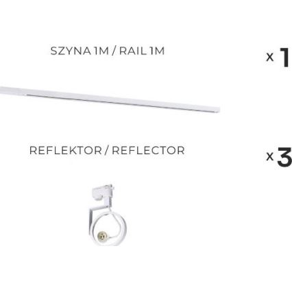 Zuma Line - Skinnespot til skinnesystem 3xGU10/15W/230V hvid