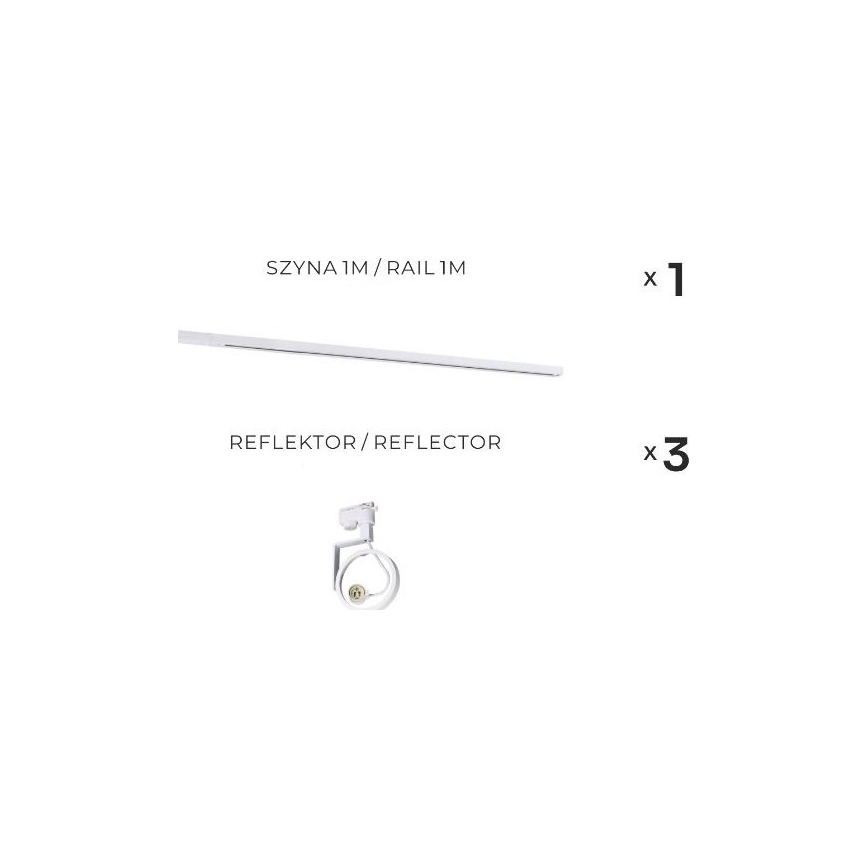 Zuma Line - Skinnespot til skinnesystem 3xGU10/15W/230V hvid