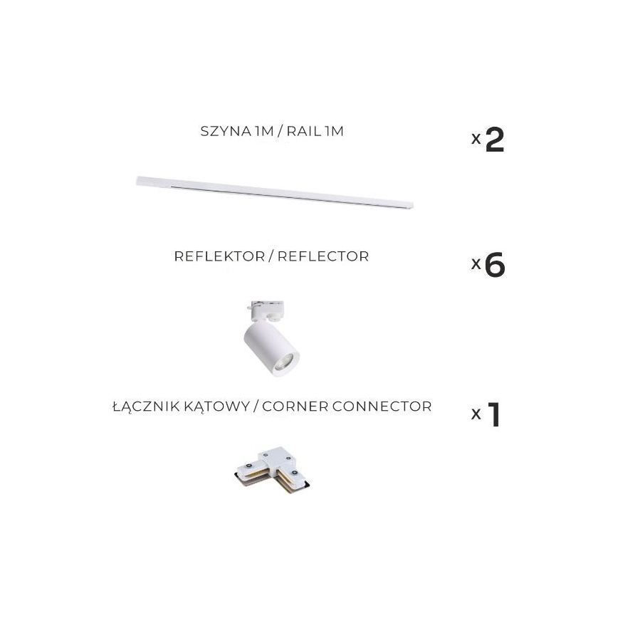 Zuma Line - Spotlys i skinnesystem 6xGU10/35W/230V hvid