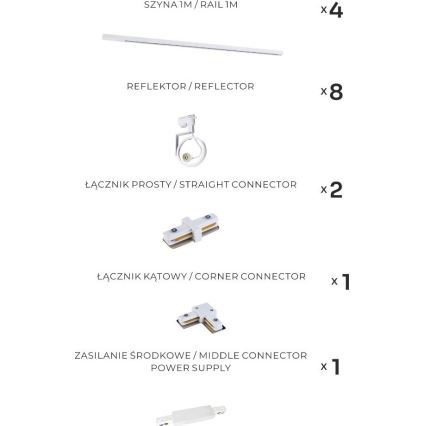 Zuma Line - Spot til skinnesystem 8xGU10/15W/230V hvid