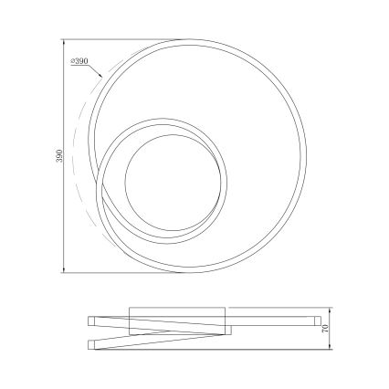 Zuma Line - LED loftlampe LED/22W/230V hvid