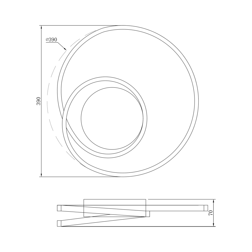 Zuma Line - LED loftlampe LED/22W/230V hvid