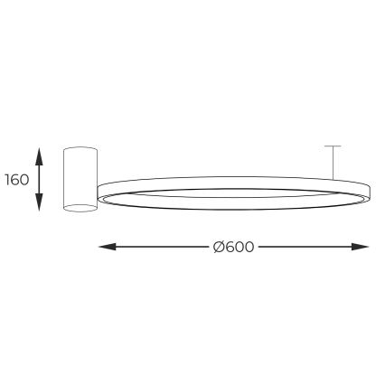 Zuma Line - LED pendel LED/32W/230V 3000/4000/6000K diameter 60 cm sort