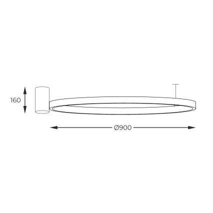 Zuma Line - LED loftlampe LED/40W/230V 3000/4000/6000K diameter 90 cm sort