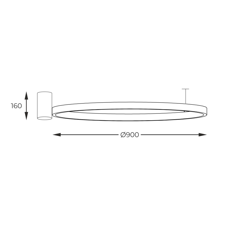 Zuma Line - LED loftlampe LED/40W/230V 3000/4000/6000K diameter 90 cm sort