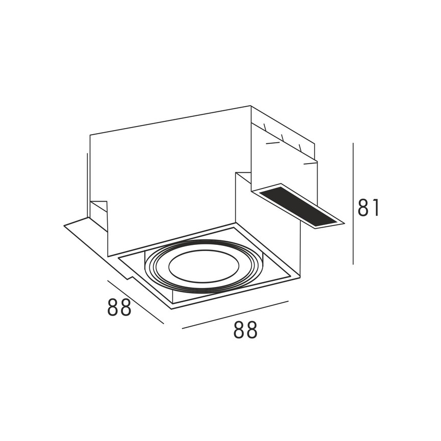 Zuma Line - Indbygningsspot 1xGU10/50W/230V sort