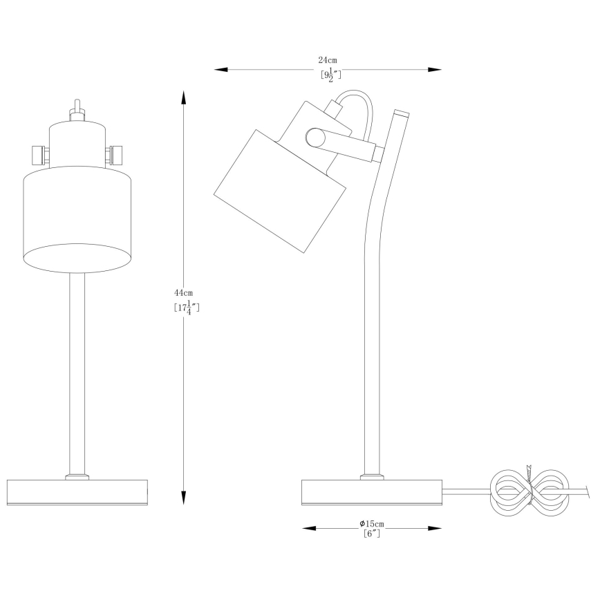 Zuma Line - Bordlampe 1xE27/40W/230V hvid