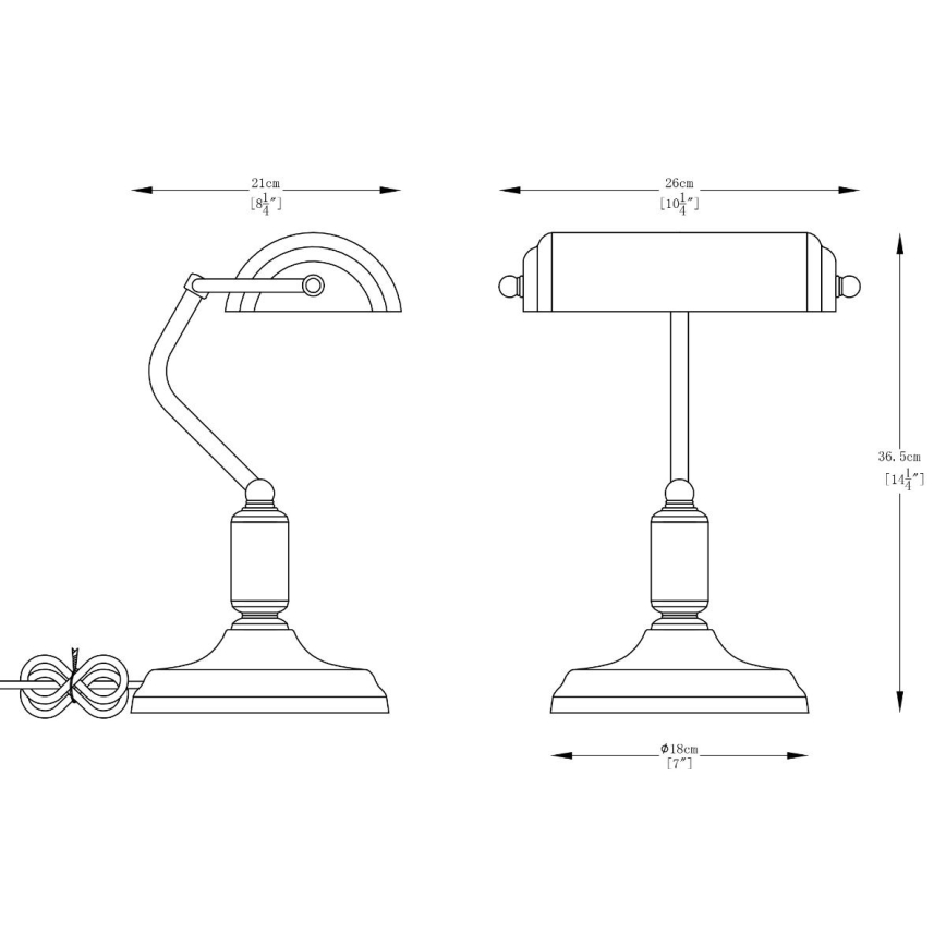 Zuma Line - Bordlampe 1xE27/40W/230V guldfarvet