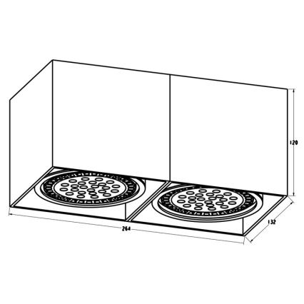 Zuma Line - Spotlampe 2xGU10-ES111/15W/230V hvid