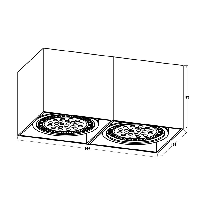 Zuma Line - Spotlampe 2xGU10-ES111/15W/230V hvid