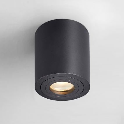 Zuma Line - LED RGBW dæmpbar badeværelses-spot 1xGU10/4,8W/230V IP44 sort + fjernbetjening