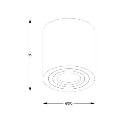 Zuma Line - LED RGBW dæmpbar badeværelses-spot 1xGU10/4,8W/230V IP44 sort + fjernbetjening