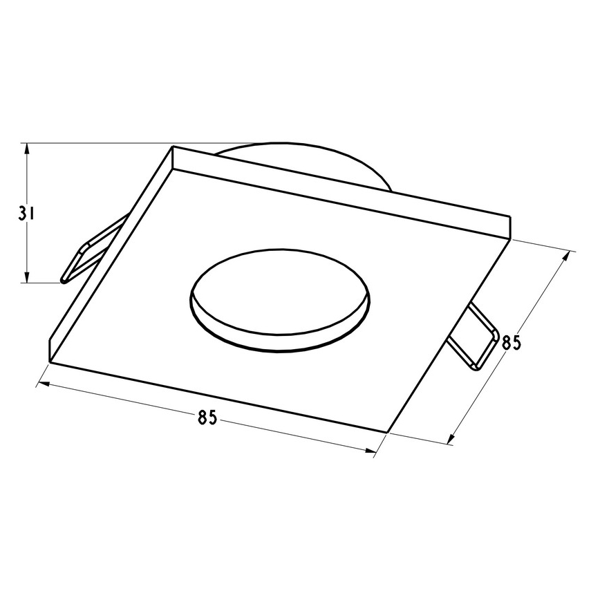 Zuma Line - Indbygningsspot 1xGU10/50W/230V IP54 sort