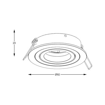 Zuma Line - Indbygningsspot 1xGU10/50W/230V hvid