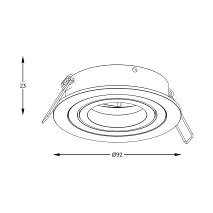 Zuma Line - Indbygningsspot 1xGU10/50W/230V sort