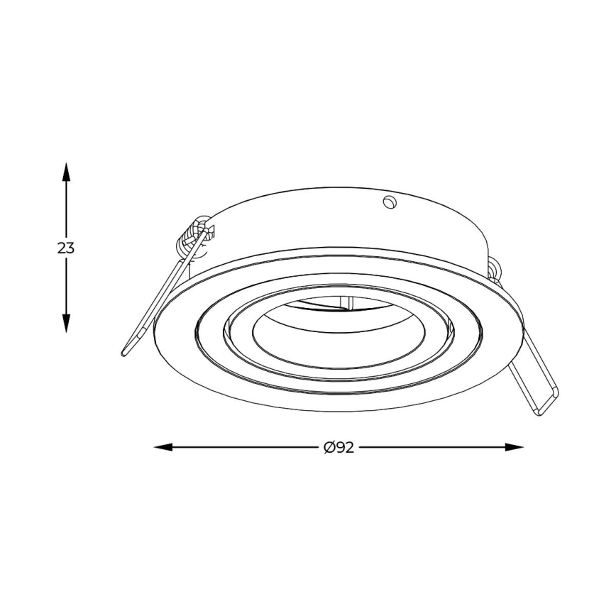 Zuma Line - Indbygningsspot 1xGU10/50W/230V sort