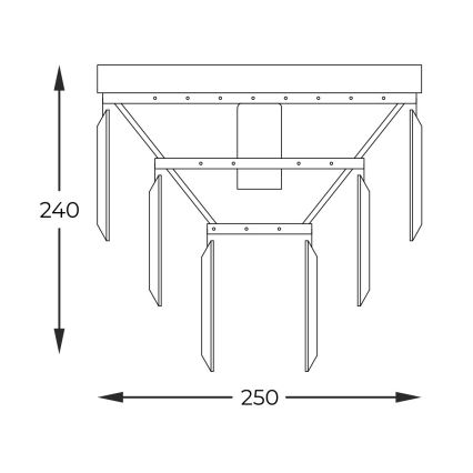 Zuma Line - Loftlampe 1xE27/40W/230V guldfarvet
