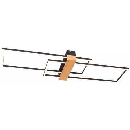 Zuma Line - LED loftlampe LED/39W/230V 3000K sort/fyrretræ