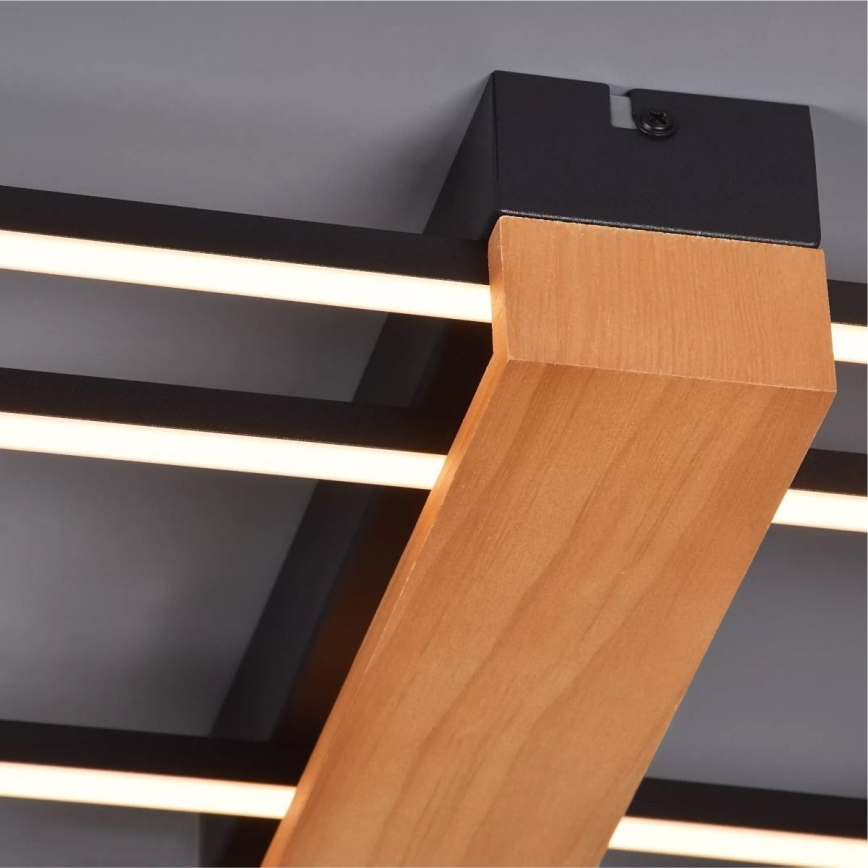 Zuma Line - LED loftlampe LED/39W/230V 3000K sort/fyrretræ