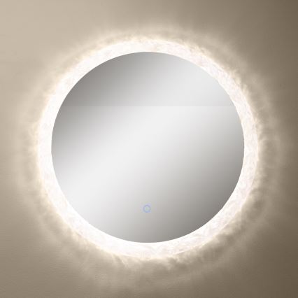 Zuma Line - LED vægspejl til badeværelse m. lys LED/24W/230V 3000/4000/6000K diameter 60 cm IP44 skinnende krom