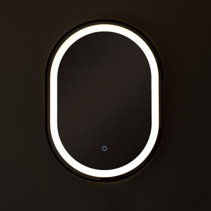 Zuma Line - LED vægspejl til badeværelse m. lys LED/24W/230V 3000/4000/6000K 70x50 cm IP44 sort