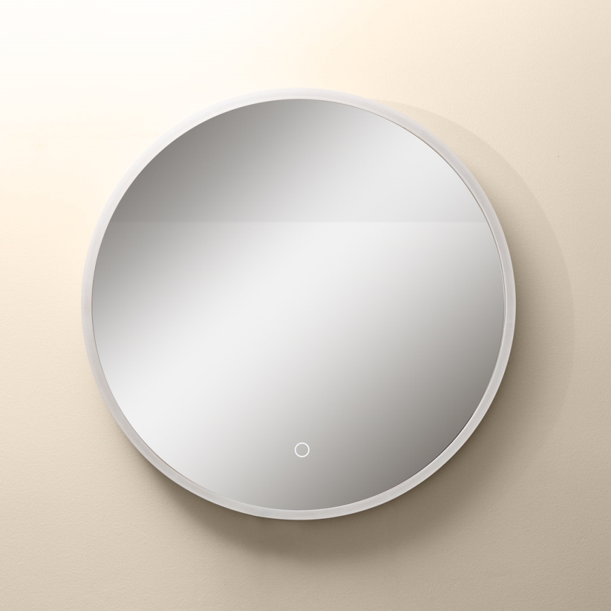 Zuma Line - LED vægspejl til badeværelse m. lys LED/24W/230V 3000/4000/6000K diameter 60 cm IP44 hvid/guldfarvet