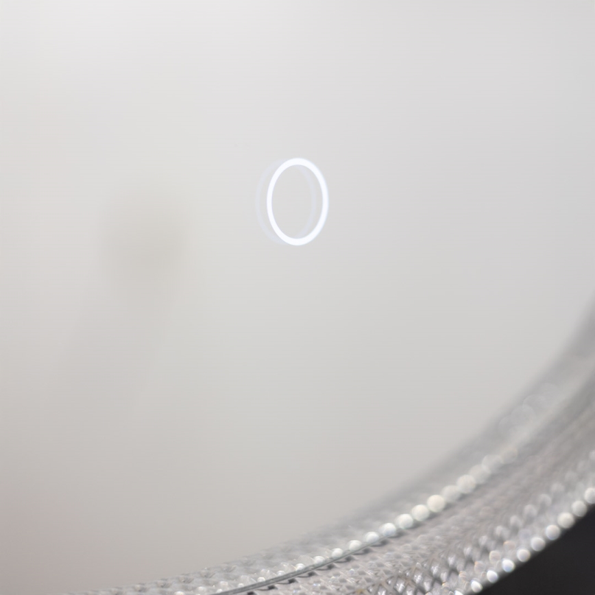 Zuma Line - LED vægspejl til badeværelse m. lys LED/24W/230V 3000/4000/6000K diameter 60 cm IP44 transparent/guldfarvet