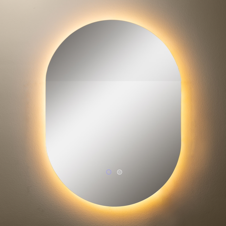 Zuma Line - LED vægspejl til badeværelse m. lys og varme LED/24W/230V 3000/4000/6000K 70x50 cm IP44