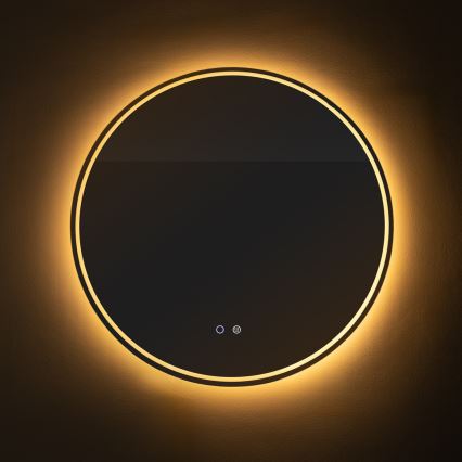Zuma Line - LED vægspejl til badeværelse m. lys og varme LED/24W/230V 3000/4000/6000K diameter 80 cm IP44