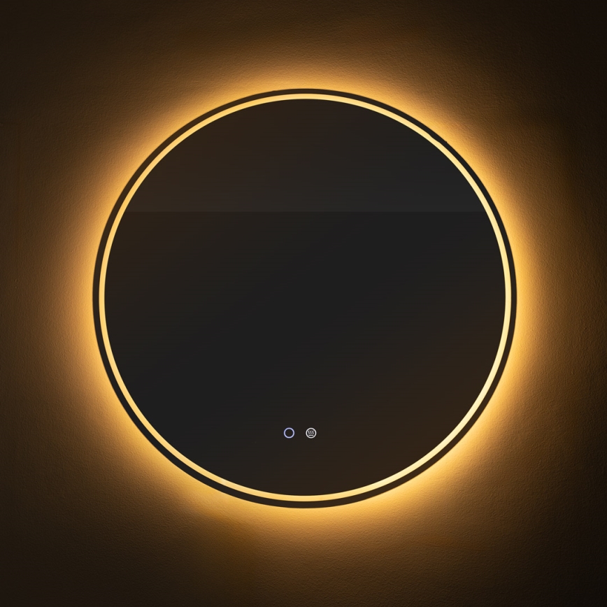 Zuma Line - LED vægspejl til badeværelse m. lys og varme LED/24W/230V 3000/4000/6000K diameter 80 cm IP44