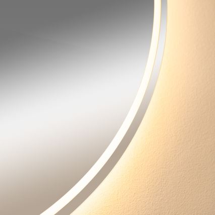 Zuma Line - LED vægspejl til badeværelse m. lys og varme LED/24W/230V 3000/4000/6000K diameter 80 cm IP44