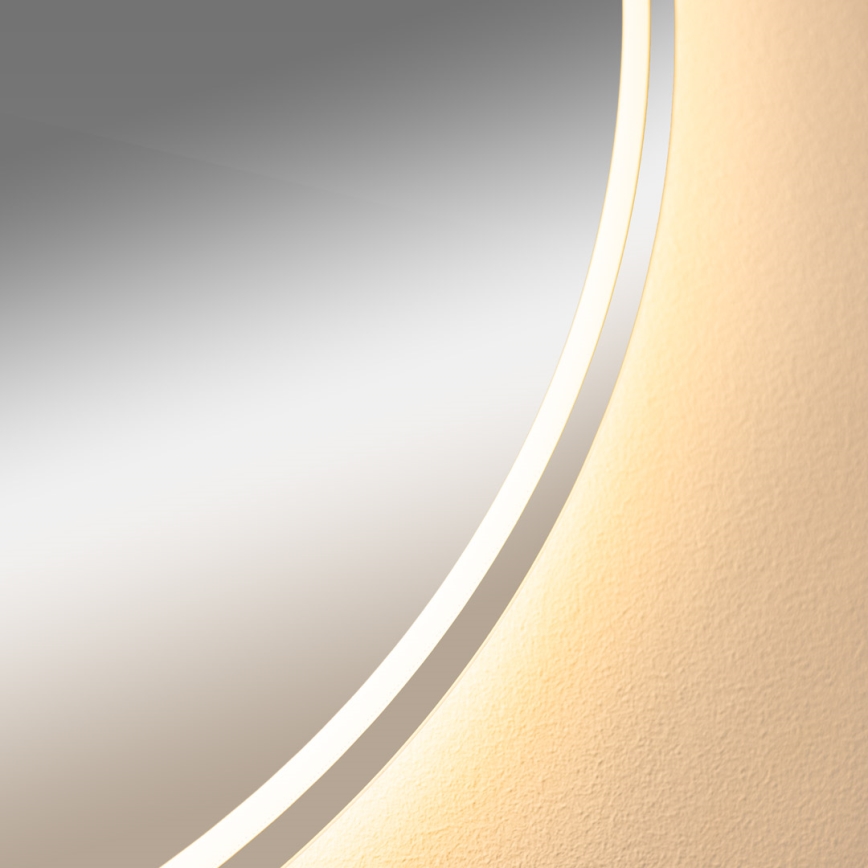 Zuma Line - LED vægspejl til badeværelse m. lys og varme LED/24W/230V 3000/4000/6000K diameter 80 cm IP44